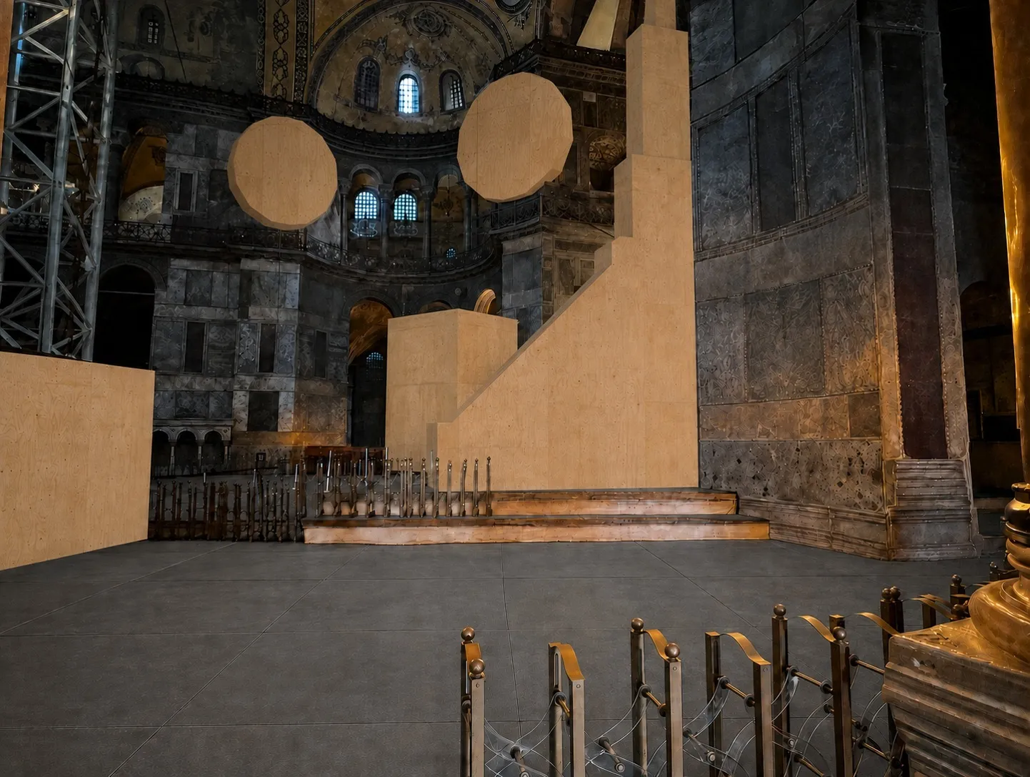 Ayasofya'da dev restorasyon: Doğu yarım kubbe için kritik süreç başlıyor