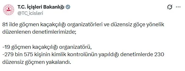 Türkiye genelinde dev operasyon: 230 düzensiz göçmen kıskıvrak yakalandı