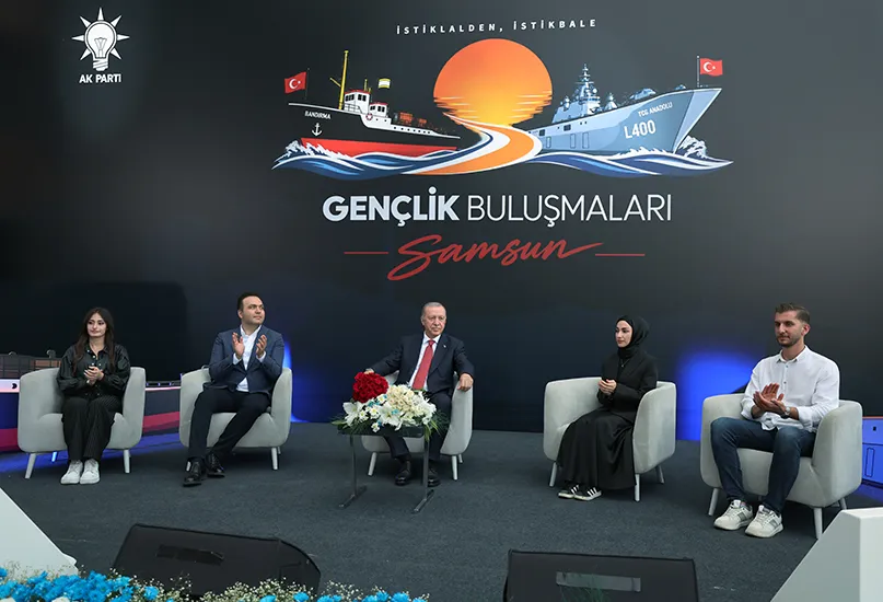 Samsun'da gençlerle buluşan Erdoğan'dan tarihi mesaj: Yarın kaptan köşkünde siz olacaksınız