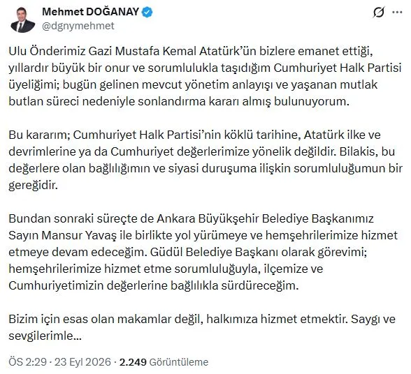 Ankara siyasetinde deprem etkisi: Altı ilçe belediye başkanı CHP ile yollarını ayırdı