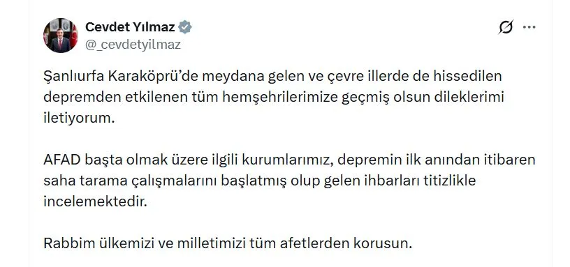 Güneydoğu'yu sallayan deprem sonrası ilk resmi açıklamalar geldi