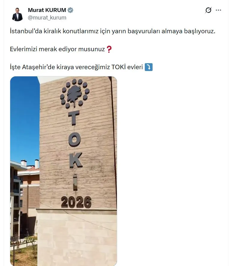 İstanbul'da kiralık sosyal konut dönemi başlıyor: İşte 10 bin liradan başlayan fiyatlarla sunulan o daireler