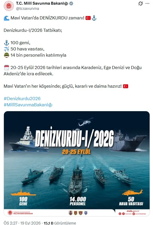 Mavi Vatan'da dev seferberlik: 14 bin personel sahaya iniyor