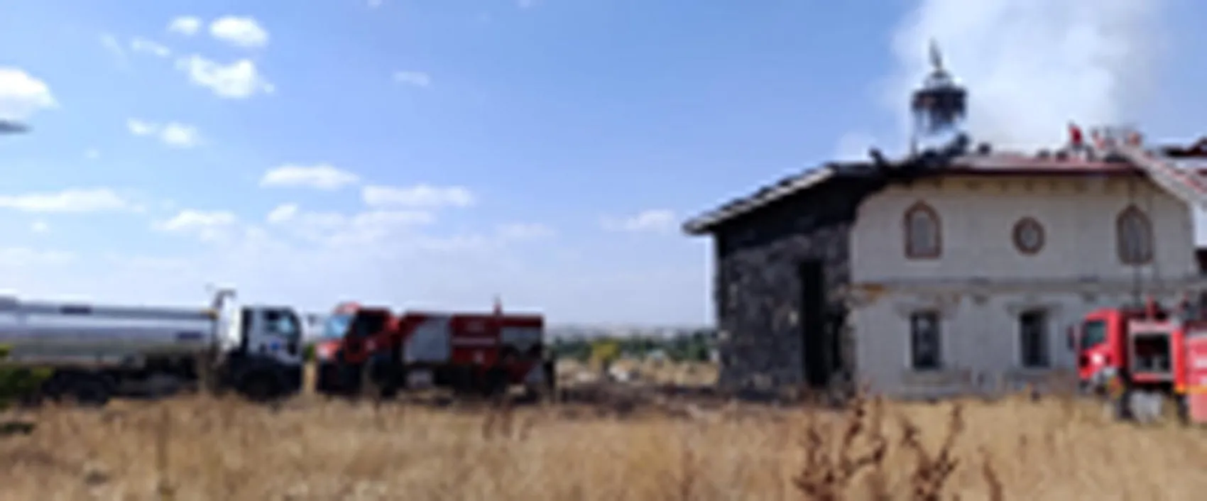 Ağrı'da henüz kapılarını açmayan camide korkutan yangın