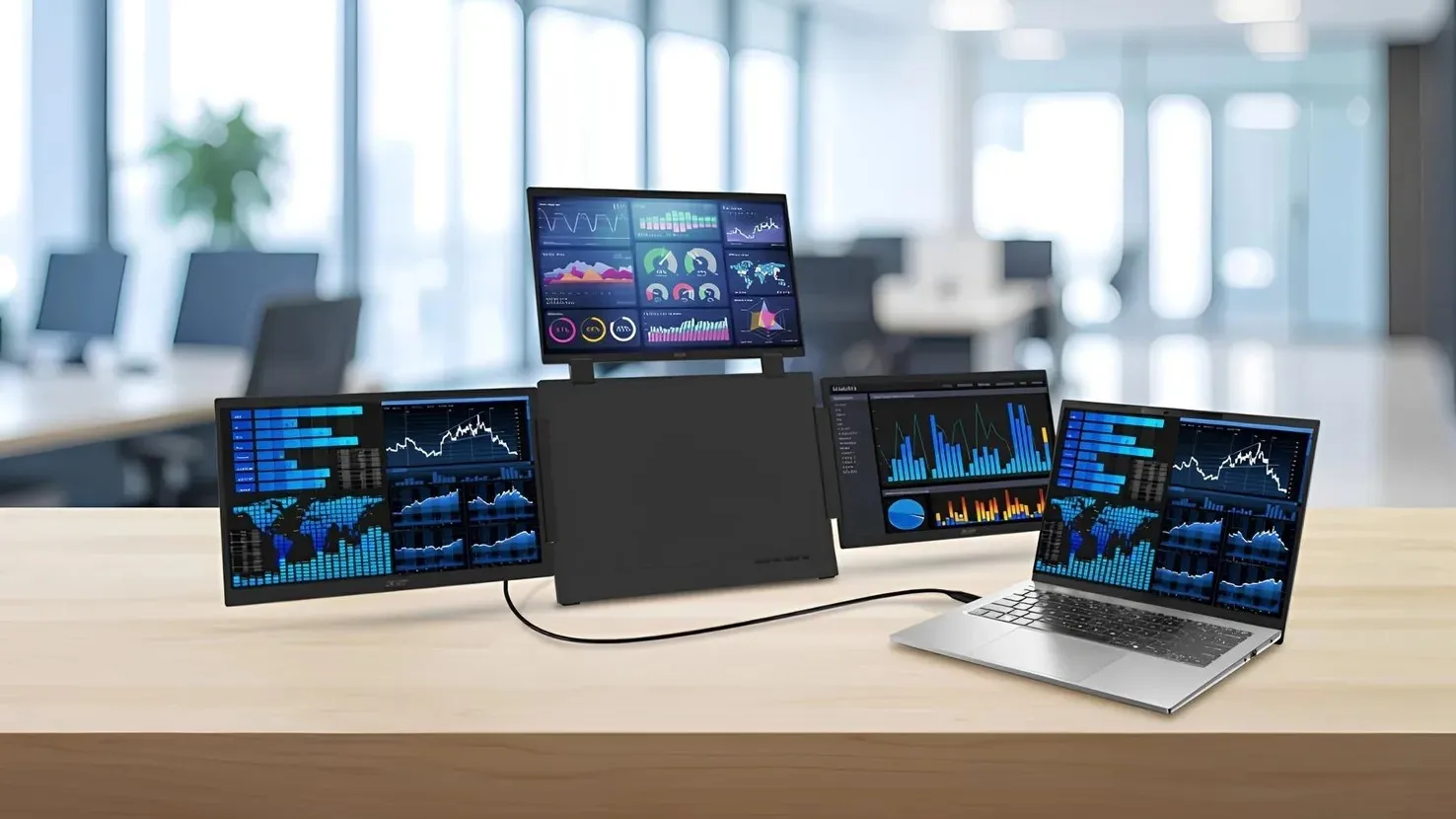 Acer üç ekranlı taşınabilir monitörünü tanıttı