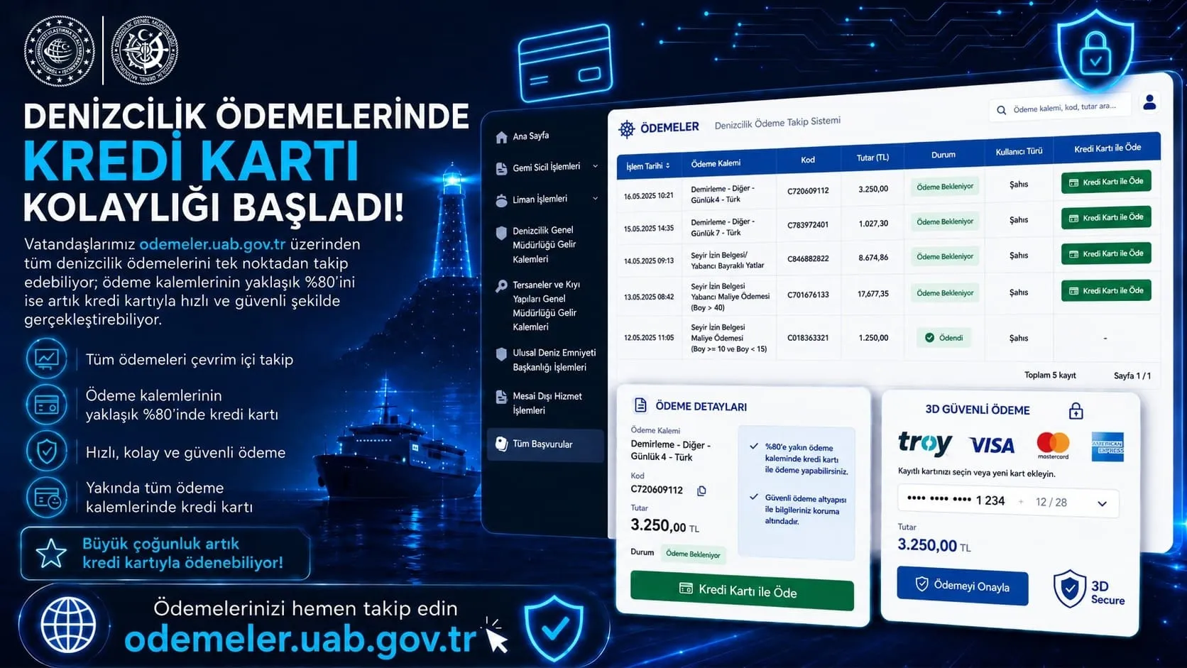 Denizcilikte sıra bekleme çilesi sona eriyor: Ödemeler artık tek tıkla tamamlanıyor
