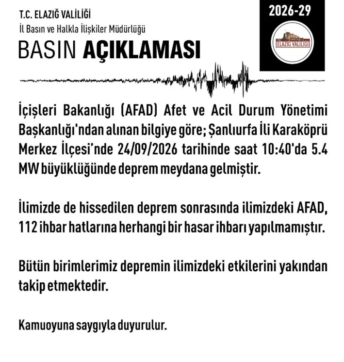 Şanlıurfa merkezli sarsıntı bölgeyi ayağa kaldırdı: Okullarda panik anları