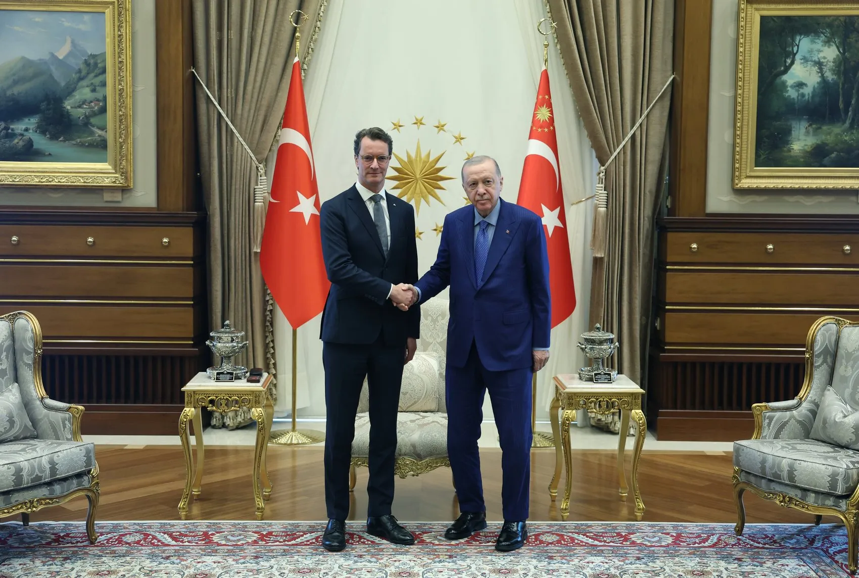 Külliye'de kritik temas: Erdoğan'dan Alman eyalet başbakanına kabul