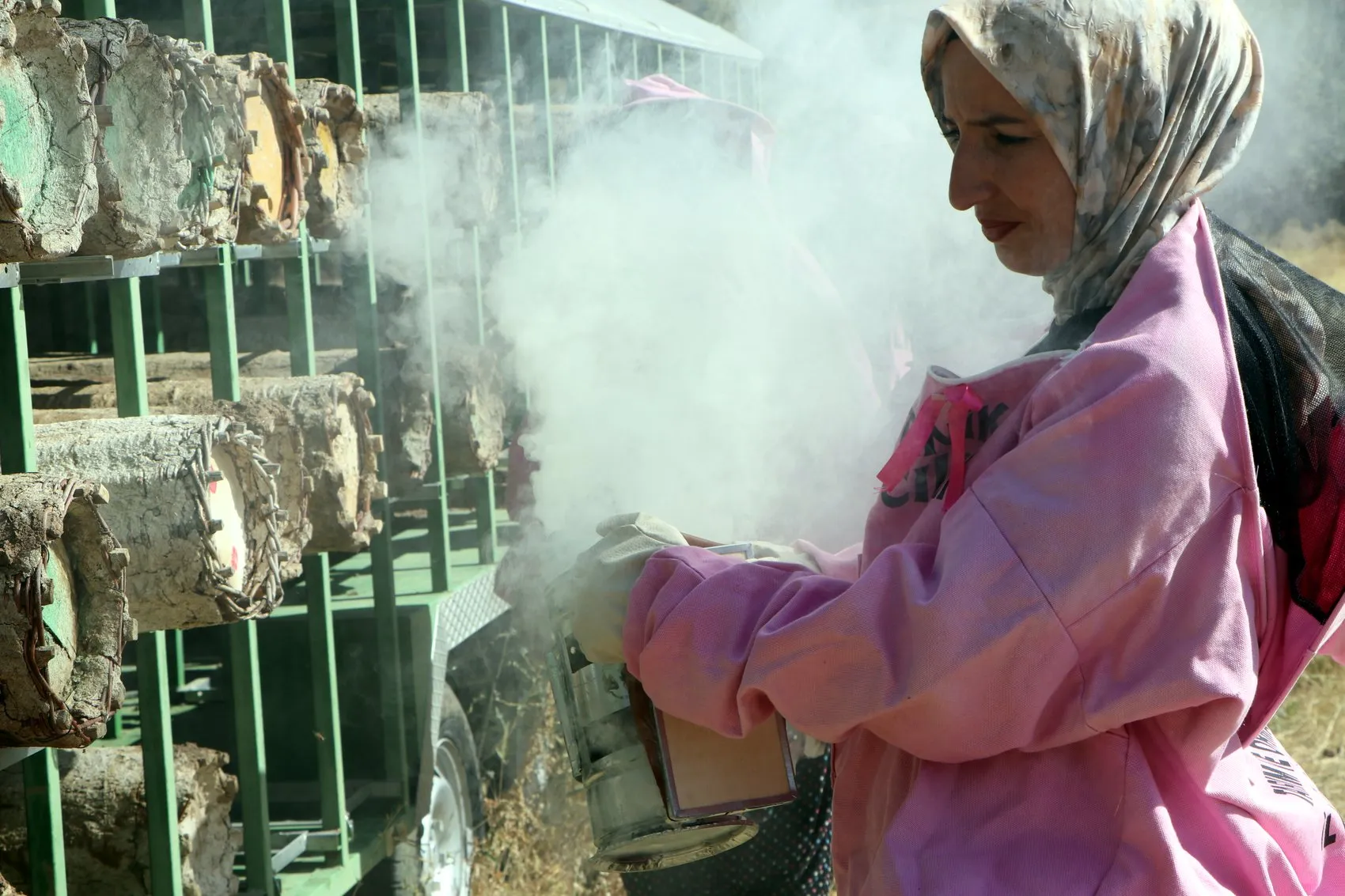 Artos Dağı'nın Pembe Maskeli Kadınları: Geleneksel Kara Kovan Balında Hasat Heyecanı