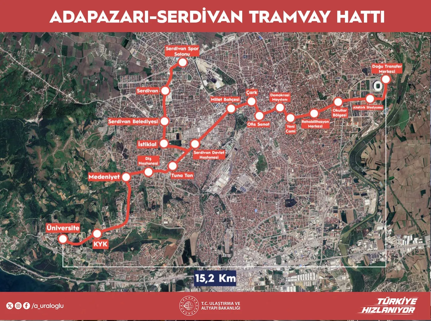 Sakarya'da raylı sistem hamlesi: Adapazarı ve Serdivan'ı birbirine bağlayacak dev proje için geri sayım başladı