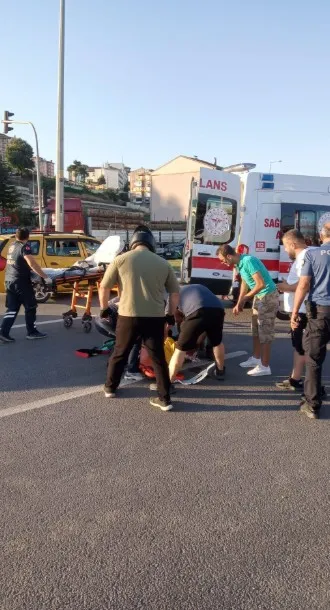 Namal Kavşağı'nda dehşet anları: Güvenlik kamerasına yansıyan kaza ağır yaraladı