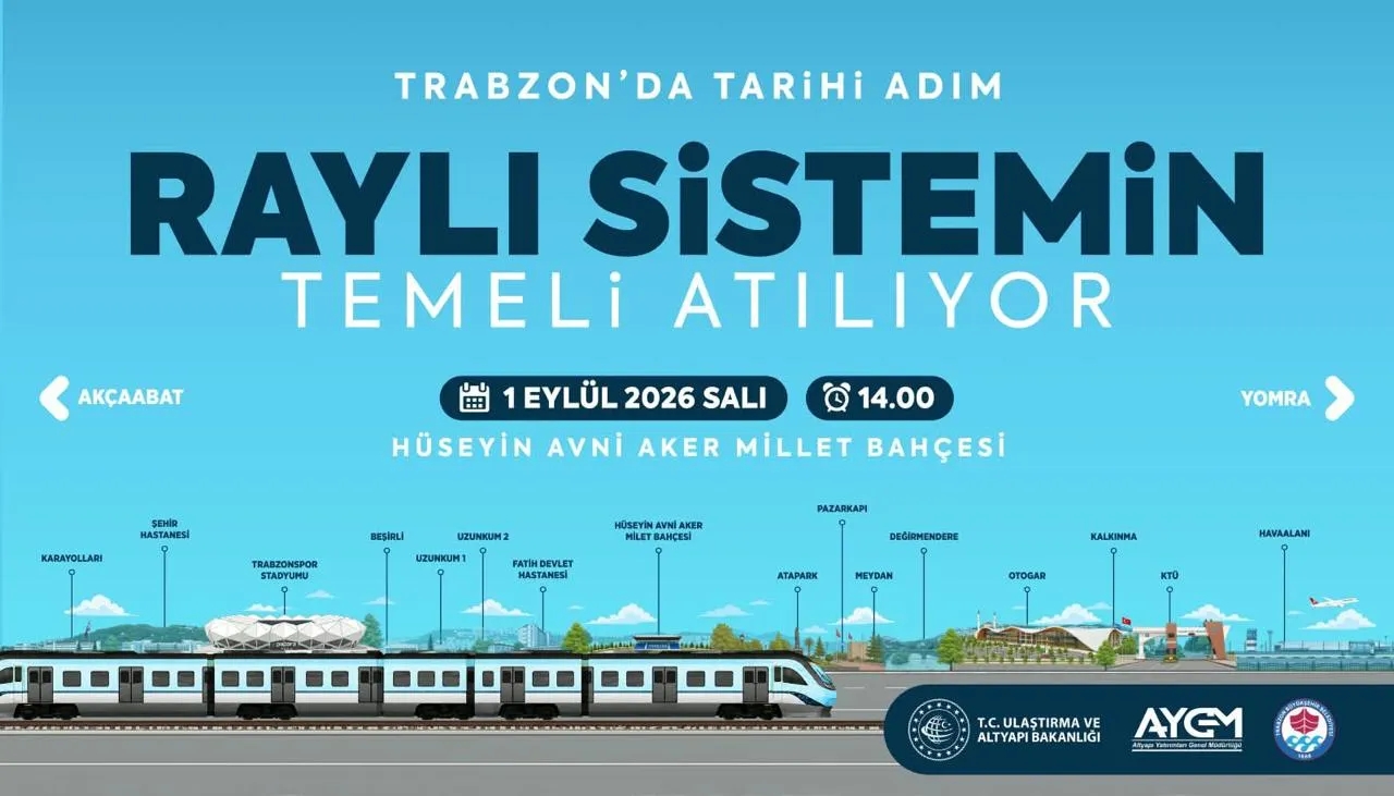 Trabzon’un ulaşım geleceğinde tarihi gün: Raylı sistem için ilk kazma vuruluyor