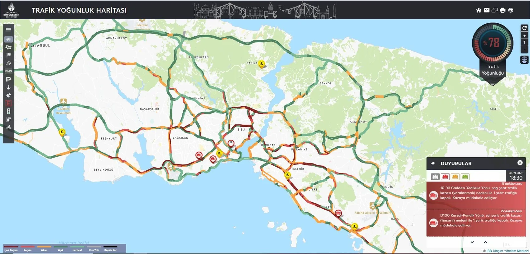 İstanbul trafiğinde akşam kabusu: Yüzde 78 yoğunlukla hayat durdu
