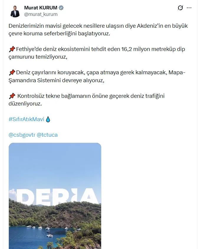 Akdeniz'in derinliklerinde devrim: 16 milyon metreküplük temizlik operasyonu başlıyor