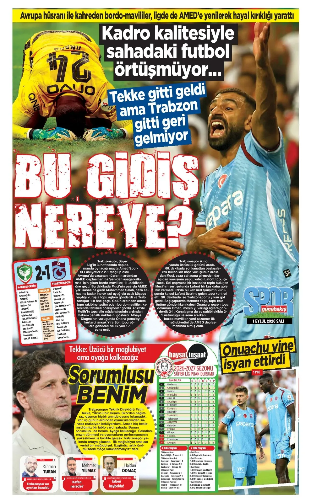 Trabzonspor'da Amedspor şoku: Topa hükmetti ama skoru değiştiremedi