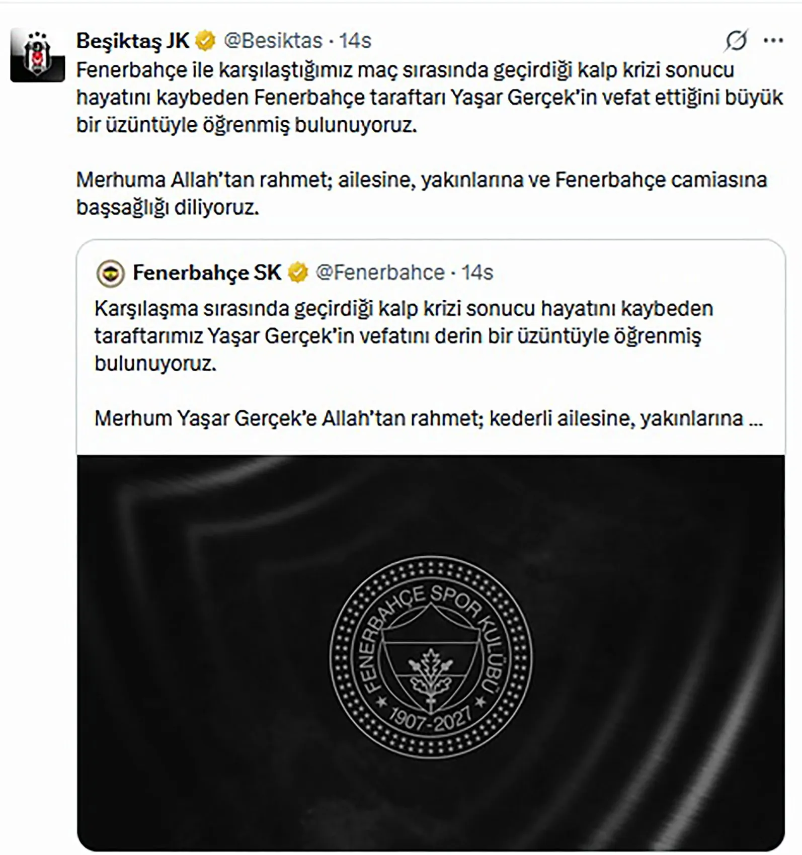 Baba ile oğulun ilk ve son stadyum hayali: Derbide yürek burkan veda