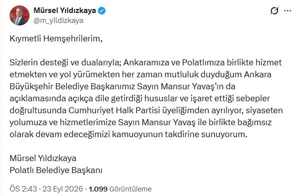 Ankara siyasetinde deprem etkisi: Altı ilçe belediye başkanı CHP ile yollarını ayırdı